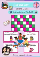 Aperçu - Jeux - A, AN, SOME & ANY – Board Game (Interactive & Printable) - Page de couverture