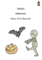 Vorschau - Quiz - Pubquiz Halloween, Kneipenquiz, Englisch, Klasse 10 und Oberstufe - Deckblatt