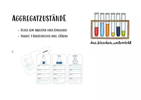 Vorschau - Arbeitsblätter - Aggregatzustände Flyer inkl. Lösungen - Deckblatt