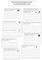 Vorschau - Arbeitsblätter - Meine Erwartungen an den Wirtschaftsunterricht - Seite 1