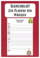 Vorschau - Arbeitsblätter - Märchen planen - Schreibblatt/Schreibplan - Deckblatt