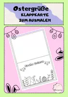 Vorschau - Mal- und Bastelvorlagen - Osterkarte 1.-6. Klasse - Deckblatt