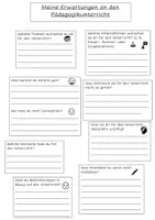 Vorschau - Arbeitsblätter - Meine Erwartungen an den Pädagogikunterricht - Seite 1