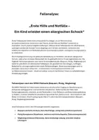 Vorschau - Unterrichtsreihen - Fallanalyse BMW Methode: Erste Hilfe und Notfälle – Ein Kind erleidet einen allergischen Schock - Deckblatt
