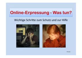 Vorschau - Präsentationen/Tafelbilder - Erste Hilfe bei Erpressung und und Cybergrooming - Seite 1