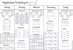 Vorschau - Arbeitsblätter - tägliches Training 5 - Wiederholung ZR 100 - Seite 3