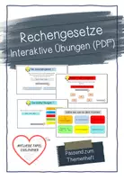Vorschau - Arbeitsblätter - Rechengesetze - Interaktive Übungs-PDF - Deckblatt