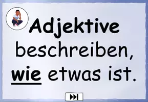 Vorschau - Präsentationen/Tafelbilder - Erklärpräsentation Einführung Adjektive - DaZ / DaF / Deutsch - Seite 2