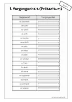 Vorschau - Arbeitsblätter - 1. Vergangenheit (Präteritum): Übungsblätter Klasse 3, 4 - Seite 2