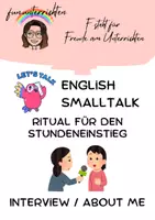 Vorschau - Präsentationen/Tafelbilder - Ritual Smalltalk: "interview" / "about me" - Einstieg in den Englischunterricht - Deckblatt