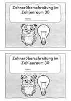 Vorschau - Arbeitsblätter - Miniheft - Zehnerüberschreitung im ZR 30 - Seite 1