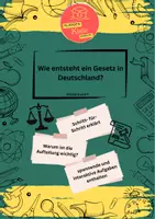 Vorschau - Arbeitsblätter - 📜 „Wie entsteht ein Gesetz in Deutschland?“ – Schritt für Schritt erklärt inkl. Aufgaben & Rollenspiel 🏛️✨ - Deckblatt