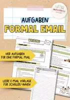 Vorschau - Arbeitsblätter - Formal email | Writing | Aufgaben | Writing an e-mail - Deckblatt