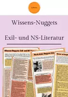 Vorschau - Arbeitsblätter - Wissens-Nuggets: Exil- und NS-Literatur - Deckblatt