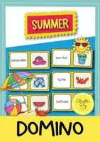 Προεπισκόπηση - Φύλλα εργασίας - Summer Domino Game // Καλοκαιρινό παιχνίδι ντόμινο (Αγγλικά) - Εξώφυλλο