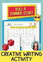 Προεπισκόπηση - Φύλλα εργασίας - Summer Roll a Story: creative writing activity; 2 διαφοροποιημένα (Αγγλικά) - Εξώφυλλο