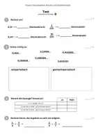 Vorschau - Test - Test Mathe 6. Klasse mit Lösung - Deckblatt