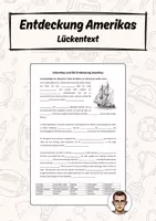 Vorschau - Arbeitsblätter - Entdeckung Amerikas - Lückentext - Deckblatt