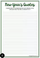 Vorschau - Arbeitsblätter - New Year's Writing Prompts- Bell Ringers- Vol.2 - Seite 3