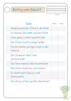 Vorschau - Arbeitsblätter - Lesen und verstehen, Zirkus - Seite 2