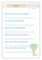 Vorschau - Arbeitsblätter - Lesen und verstehen, Zirkus - Seite 3