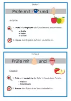 Vorschau - Arbeitsblätter - Stationen Sensorisch Prüfen - Sinne - Ernährung und Soziales ES - Deckblatt
