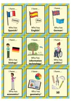 anteprima - Flashcard - School Subjects: I have... Who has...?; Game (English) / Materie scolastiche: Io ho... Chi ha...?; Gioco (Inglese) - Pagina 2