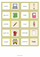 anteprima - Flashcard - School Objects Domino-Gioco - (2 differenziati) - Inglese - Pagina 3