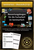 Vorschau - Anderer Materialtyp - Bewertungsbogen - Facharbeit Seminarfach - Deckblatt