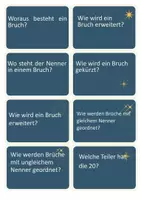 Vorschau - Aufgabenkarten - Gruppenturnier: Teilbarkeit und Brüche (editierbar) - Seite 3