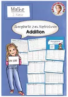 Vorschau - Stationenlernen - Übungskartei Kopfrechnen Addition ZR 100 | Klasse 2 Mathe - Deckblatt