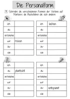 Vorschau - Arbeitsblätter - Deutsch Verben Personalform 2 Klasse DaZ Sommer DaZ Grundschule Arbeitsblatt - Seite 2