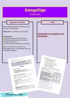 Vorschau - Arbeitsblätter - Satzgefüge | Grammatik - Deckblatt