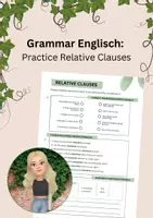 Vorschau - Arbeitsblätter - Grammar Englisch: Practice Relative Clauses (passend zu Access 2/At the Shops) - Deckblatt