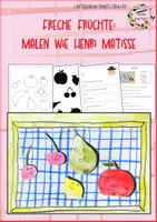 Vorschau - Mal- und Bastelvorlagen - Stillleben malen wie Henri Matisse: Farbenfrohes Kunstprojekt für die Grundschule - Deckblatt