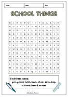 Vorschau - Spiele - SUCHRÄTSEL: BASIC WORDSEARCH: A1 - Seite 1
