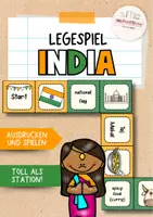 Vorschau - Spiele - India | Legespiel | Stationenlernen | Landeskunde Indien - Deckblatt