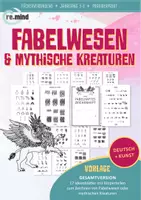 Vorschau - Mal- und Bastelvorlagen - Fabeln im Kunstunterricht: Malvorlagen für Fabelwesen in Klasse 5-8 - Deckblatt
