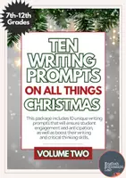 Vorschau - Arbeitsblätter - Christmas Writing Prompts- Bell Ringers| Vol. 2 - Deckblatt