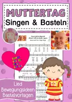 Vorschau - Mal- und Bastelvorlagen - Muttertag Lied - Deckblatt