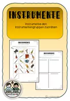 Vorschau - Arbeitsblätter - Instrumente zuordnen Arbeitsblatt - Deckblatt