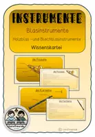 Vorschau - Merkblätter - Wissenskartei Blasinstrumente - Deckblatt