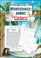 Vorschau - Arbeitsblätter - Ostern Wortschatzarbeit (Wörterarbeit mit Suchsel und mehr zur Erweiterung des Wortschatzes) - Deckblatt