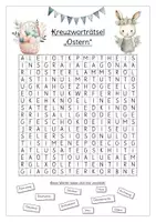 Vorschau - Arbeitsblätter - Ostern Wortschatzarbeit (Wörterarbeit mit Suchsel und mehr zur Erweiterung des Wortschatzes) - Seite 1