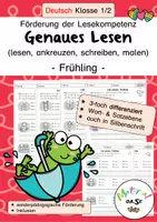 Vorschau - Arbeitsblätter - Genaues Lesen, Lesekompetenz fördern: Frühling - Deckblatt