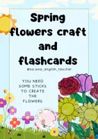 Vista previa - Manualidades / Dibujos para colorear - FLOWERS EASY CRAFT & FLOWERS FLASHCARDS- SPRING EQUINOX (MARCH 20TH) - página 1