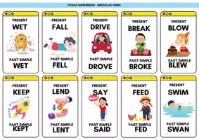Vista previa - Juegos / Gamificación - Tarjetas con 40 Irregular verbs - página 3