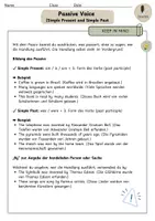 Vorschau - Arbeitsblätter - Passive Voice: Simple Present and Simple Past (mit Lösungen) - Seite 1