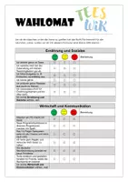 Vorschau - Arbeitsblätter - Wahlomat - Hilfestellung für die BoW-Fächerwahl 7. Klasse Mittelschule - Seite 1