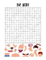 Vista previa - Hojas de trabajo - Sopa de letras inglés - el cuerpo, body parts | ESL, EFL, English - página 2